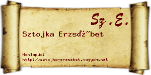 Sztojka Erzsébet névjegykártya