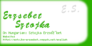 erzsebet sztojka business card